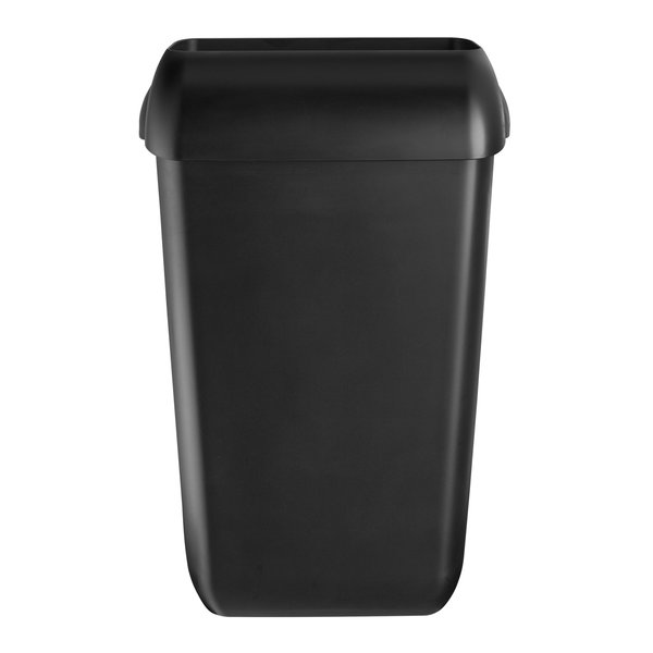 Afvalbak 23 liter, inclusief half open deksel, zwart